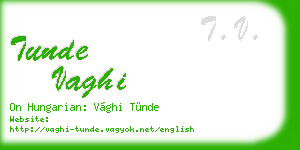 tunde vaghi business card